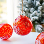 4 Inch Hand Blown Glass Gazing Ball Witches Ball Ornament Garden Patio Window Decor