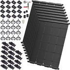 Industrial Grade Solar Pool Heater DIY Kit - Superior High-Wind Strapless Mounting System & Maximum Freeze Resistance (8-4'x12.5' / 400 Square Feet)