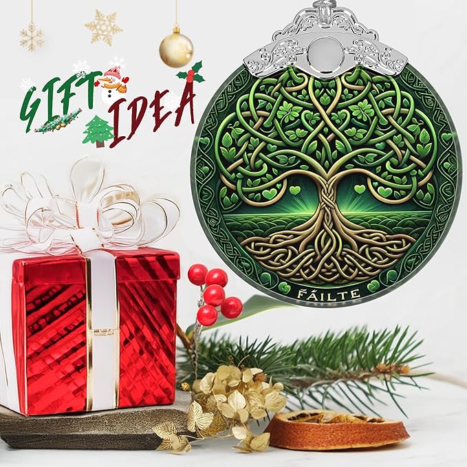 Christmas Tree of Life Stained Glass Ornament - Holiday Home Decor - Gift Exchange Present - The Tree of Wisdom