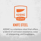 Buck Knives 656 Pursuit Large Fixed Blade Hunting Knife, 4-1/2" 420HC Steel Blade