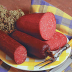 Hi Mountain HUNTER'S BLEND Summer Sausage Kit | Complete sausage seasoning kit. Includes: Seasoning, cure & 10 casings. Beef, pork, venison, deer, elk. Makes up to 30 lbs