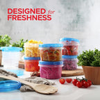 Tafura Freezer Containers, 10 Pack, 16 Oz, Leakproof BPA-Free Lids | Twist-top screw-on closures help prevent spills during storage, travel, and meal prep.