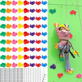 Meooeck 72 Pcs Kids Rock Wall Climbing Holds Set Colorful Grips with Mounting Screws and Hardware for DIY Indoor Outdoor Backyard Playground Back to School Birthday Gift(Classic Color)