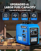 3450-Watt Portable Inverter Generator for Home Use, 1.6Gallon Large Fuel Tank Up to 8.3 Hours Use, 120V Gas Powered Generator Super Quiet - EPA Compliant