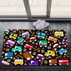 Car Rug Play Mat Kids Rugs for Playroom Car Rug for Boys Room Kids Mat Construction Play Mat Car Play Rug Car Carpet for Kids Carpet for Bedroom Truck Rugs for Boys Room,Black 2'×3'