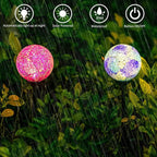 VCUTEKA Solar Garden Decorative Lights Outdoor, Mosaic Solar Light Waterproof LED Pathway Stake Light for Landscape Patio Yard Deck Walkway Decoration, 2 Pack