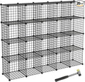 TUMUCUTE Wire Cube Storage Organizer, Metal Storage Shelves Bookshelf, Stackable Modular Closet Organizer for Bedroom Living Room, Office,Storage Shelves (20 Cubes, Iron)