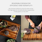 Teakhaus Carving Board with Juice Groove - Extra Large (XL) Teak Wood Cutting Board 24”L x 18”W x 1.5” Thick - Sustainably Harvested & FSC Certified - Knife Friendly with Beeswax Oil Finish