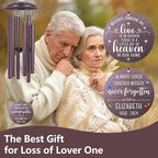 ASTARIN 36" Large Deep Tone Personalized Sympathy Wind Chimes, Memorial Wind Chime for Loss of Mother Father Loved One, Bereavement Gifts Decor Outdoor Patio Garden Graveyard