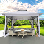 COBIZI 12x12 Pop up Gazebo on Clearance with Mosquito Netting,carpas para Patio Deals,Outdoor Canopy Tent with Portable Carrying Bag, Patio Gazebo for Garden Backyard, Lawn & Beach,Grey
