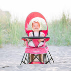 Baby Delight Go with Me Venture Portable Chair | Indoor and Outdoor | Sun Canopy | 3 Child Growth Stages | Pink