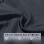 PURPLE LEAF 11 Feet Double Top Deluxe Solar Powered LED Square Patio Umbrella Offset Hanging Umbrella Outdoor Market Umbrella Garden Umbrella, Grey