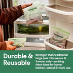 Compostic Compostable Gallon Bags (100 Count) Bulk Pack — Resealable Zip-Seal, Plant-Based, Home Compostable, Freezer Safe, BPA-Free, Non-Toxic, GMO-Free Food Storage Bags