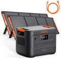 Jackery HomePower 3000 Portable Power Station with AC Cable and 2x 200W Solar Panels, 3600W (Surge 7200W) Output, 3072Wh LFP Solar Generator, Essential Backup for Home Use, Power Outage, Emergencies