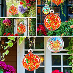 EUSTUMA Hand Blown Glass Witch Ball,Glass Ball Ornament Hanging Garden Gazing Ball Indoor Outdoor Home Décor. (3)