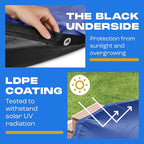 Winter Pool Cover 30 ft Round for Above Ground | Extra Thick & Durable Above-Ground Pool Cover | Sapphire Series of Premium Cold- and UV-Resistant Pool Cover | by Yankee Pool Pillow