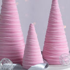 Your Heart's Content Pink Velvet Trees Set of 3, Pastel Accent Room Decor, Wedding Centerpiece, Spring Tabletop, Baby Girl Nursery, Teen Bookshelf (Pink)