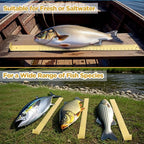 Zonon 1/8" x 2" x 36" Fish Measuring Board Anodized Aluminum Fish Ruler Yellow Corrosion Resistant Boat Measuring Tool for Fishing Competition Fresh and Salt Water