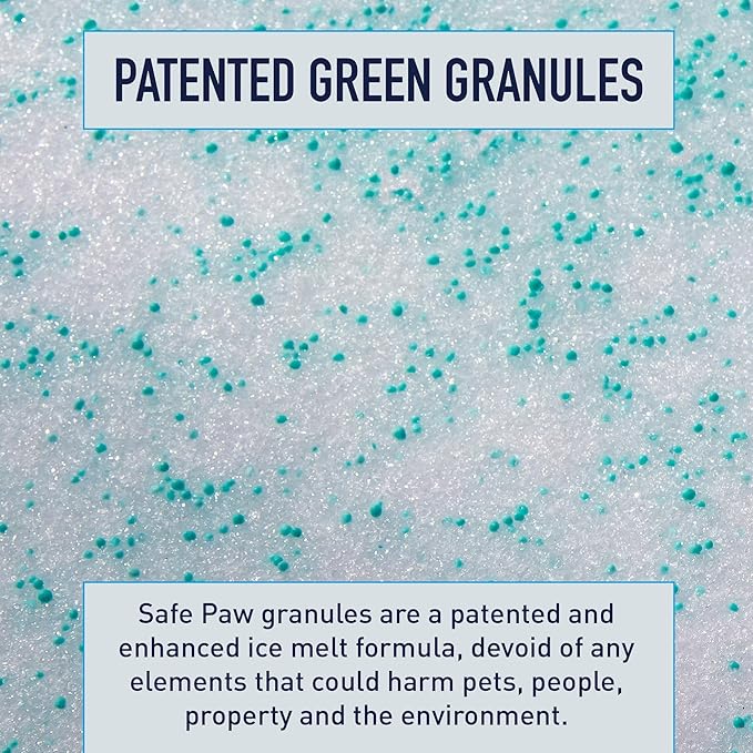 Safe Paw 2-Pack Pet-Safe Snow & Ice Melter, Salt- & Chloride-Free, 8 Lbs - Pet-Friendly Winter Maintenance Product for Driveway, Concrete, Sidewalk, and Outdoor Spaces