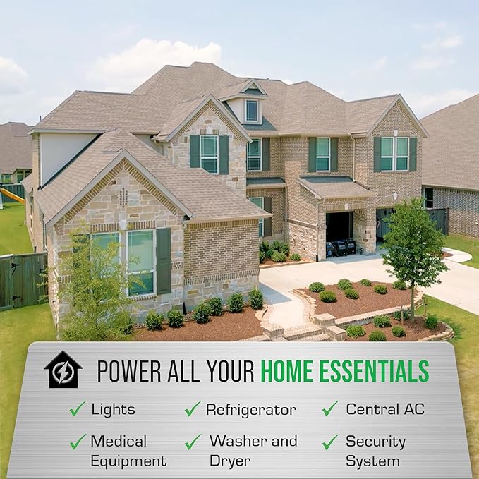 DuroMax XP15000HX 15,000-Watt Dual Fuel Portable Generator - Gas & Propane, Remote Electric Start, Whole Home Power Backup, Transfer Switch Ready, RV & Emergency Ready
