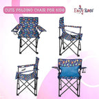 Emily Rose Kids Folding Chair | Beach Chair with Safety Lock- Camping Chair for Boyos Girls Toddler with Cup Holder & Carry Case- Tailgate, Travel, Lawn- for Indoor & Outdoor (Playful Dinosaurs)