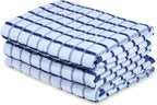 Urban Villa Kitchen Towels Cotton Dish Towels 20”x30” (Set of 3) Black Wht