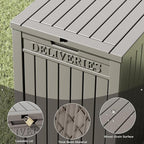 Package Delivery Box for Outside, 48 Gallon Storage with Lockable Secure, Large Double Wall Resin Outdoor Package Delivery Waterproof Deck
