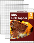 Grill Topper,3 PCS BBQ Grill Mesh Mat,14×10 Inch Mesh Baking Tray,Baking Rack Replacement Pad for Outdoor Barbecue, Camping & Picnics