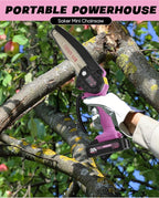 Saker Mini Chainsaw|6 Inch Chainsaws[2025 Upgraded]|Mini Cordless Electric Chain Saw|Small Handheld Portable Chain Saws Battery Powered Chain Saw for Tree Trimmer and Garden