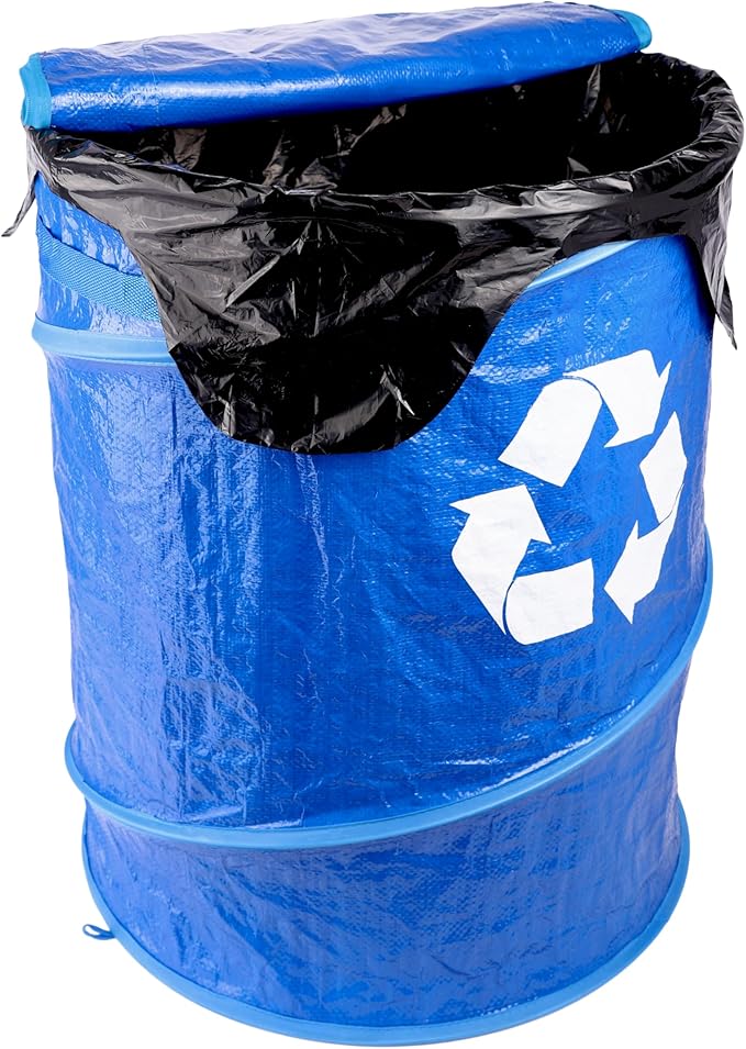 Coghlan's Pop-Up Lightweight Trash & Recycle Can – Collapsible Dual-Purpose Bin for Camping, RV, and Travel – Durable, Compact, and Easy to Store – 29.5 Gallon