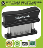 48-Blade Meat Tenderizer Tool – Stainless Steel, Detachable Design | Ultra-Sharp Needle Design Tenderizes Any Cut in Seconds – Rust-Resistant & Built to Last