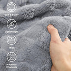 Bedsure GentleSoft Twin Blanket for Bed Silver Grey - Super Soft Cozy Blankets for Women Men Girls, Cute Fuzzy Fleece Throws for Bedroom Couch, 60x80 Inches
