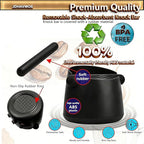 5-Inch Espresso Knock Box, Holds 15+ Coffee Pucks with Barista Towels, Removable Knock Bar & Anti-Slip Base, Espresso Machine Accessories for Home/Office (Modern Black)