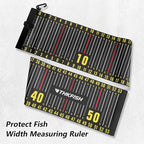THKFISH 53in Portable Waterproof Fishing Ruler with Measuring Board | Folding Fish Ruler, Roll Up Fish Measuring Tape for Boat, Kayak, Coolers, Yacht and Workbench 53 *7.5"-1pcs/59 * 3.15"-2pcs