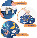 Dinosaur Stuffed Animal Storage Bean Bag Cover for Kids - Organize, Sit, Play & Box Help Promote Comfort and Relaxation - Perfect Playroom & Bedroom Plush Toys Beanbag, Cylinder, Best Gift for Kids