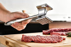 Heavy Duty Meat Tenderizer Tool, Stainless Steel Mallet & Kitchen Hammer Pounder, Mirror Polished Double Sided Tenderizing Mallet for Chicken, Steak & Beef - Dishwasher Safe