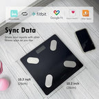 NUTRI FIT Smart Scale for Body Weight Body Composition Monitor, Bathroom Digital Weighing Scale with BMI, Body Fat, Muscle Mass, Accurate Bluetooth Home User Health Equipment Sync Apps