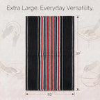 Urban Villa Kitchen Towels Cotton Dish Towels 20”x30” (Set of 6) Black