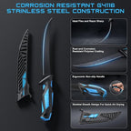 Fillet Knife Kit Combo,Fishing Gear and Gifts for Men | Fishing Knives with Sheath,and Honing Rod,Ultra-Sharp G4116 Blades,Corrosion-Resistant,Non-Slip Handle,Durable Storage Bag