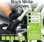 Inspire Black Nitrile Disposable Gloves | 4.5 Nitrile Disposable Safety Medical Cooking Cleaning Gloves