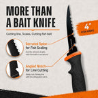 2PCS Fishing Fillet Knife Set – 4” & 6” Bait & Fillet Knives, Sharp Stainless Steel, Non-Slip Handle, Lightweight Portable Fish Knife Set for Fishing & Kitchen