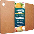 Dishwasher Safe Cutting Board - Extra Large Non Plastic Wood Composite Cutting Board for Kitchen, Thin Lightweight Wood Fiber Chopping Board, Heat Resistant up to 350°F, Knife Friendly, 18 x 12 Inch