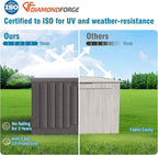 Outdoor Storage Box, 60 Gallon Waterproof Deck Box, Lockable Storage Container, Built-in Reinforcing Metal Rod Outside Resin Bin for Patio, Garden, Poolside and Garage