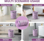 VOK 13 Gallon Trash Bags with Lavender Print & Drawstring, Tear-Resistant Tall Kitchen Garbage Bags, Heavy-Duty Kitchen Trash Bags for Home, 50 Counts