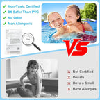 Above Ground Pool,PE Frame Deep Swimming Pool, Family Pool,Large Above Ground Pool Easy Set, Outdoor Backyard Pool for Kids, Adults,Dog 12ft x 30inch