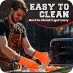 KITCHEN PERFECTION XL Silicone Smoker BBQ Gloves -Heat Resistant Oven Mitts | Waterproof, 5-Finger Design For A Better Grip, for Pitmasters, Meat Smoking, Grilling, Cooking, Frying Turkey | Grill Gift
