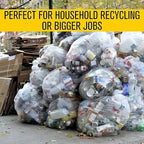Aluf Plastics 45 Gallon 2.0 MIL Clear Garbage Bags - 40" x 46" - Pack of 200 - For Contractor, Industrial, Healthcare, & Municipal