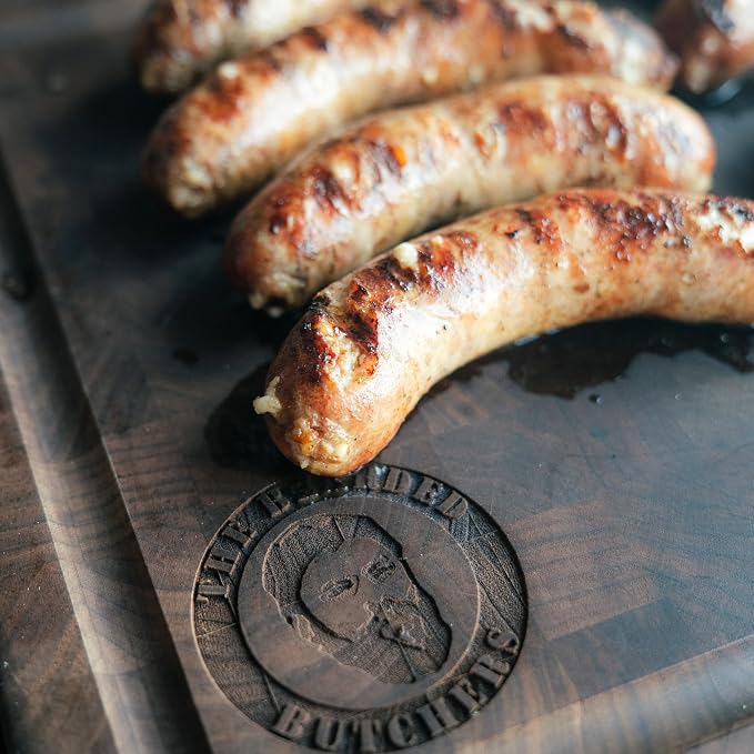 Bearded Butchers Classic Bratwurst Sausage Kit, Hog Casing & Seasoning | Makes 25 lbs of brats - Includes hog casing 32-35mm (65 ft), 9 oz seasoning, gluten free, no MSG or sugar, no cure needed