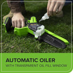 Greenworks 24V 6in BL Pruning Saw w/Auto Oiler, (1) 2.0Ah Battery & 2A Adapter Charger