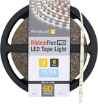 Armacost Lighting RibbonFlex Pro LED Tape Light, Daylight (6500K), 60LEDs/M, 8.2' (2.5M) 12V, 182211